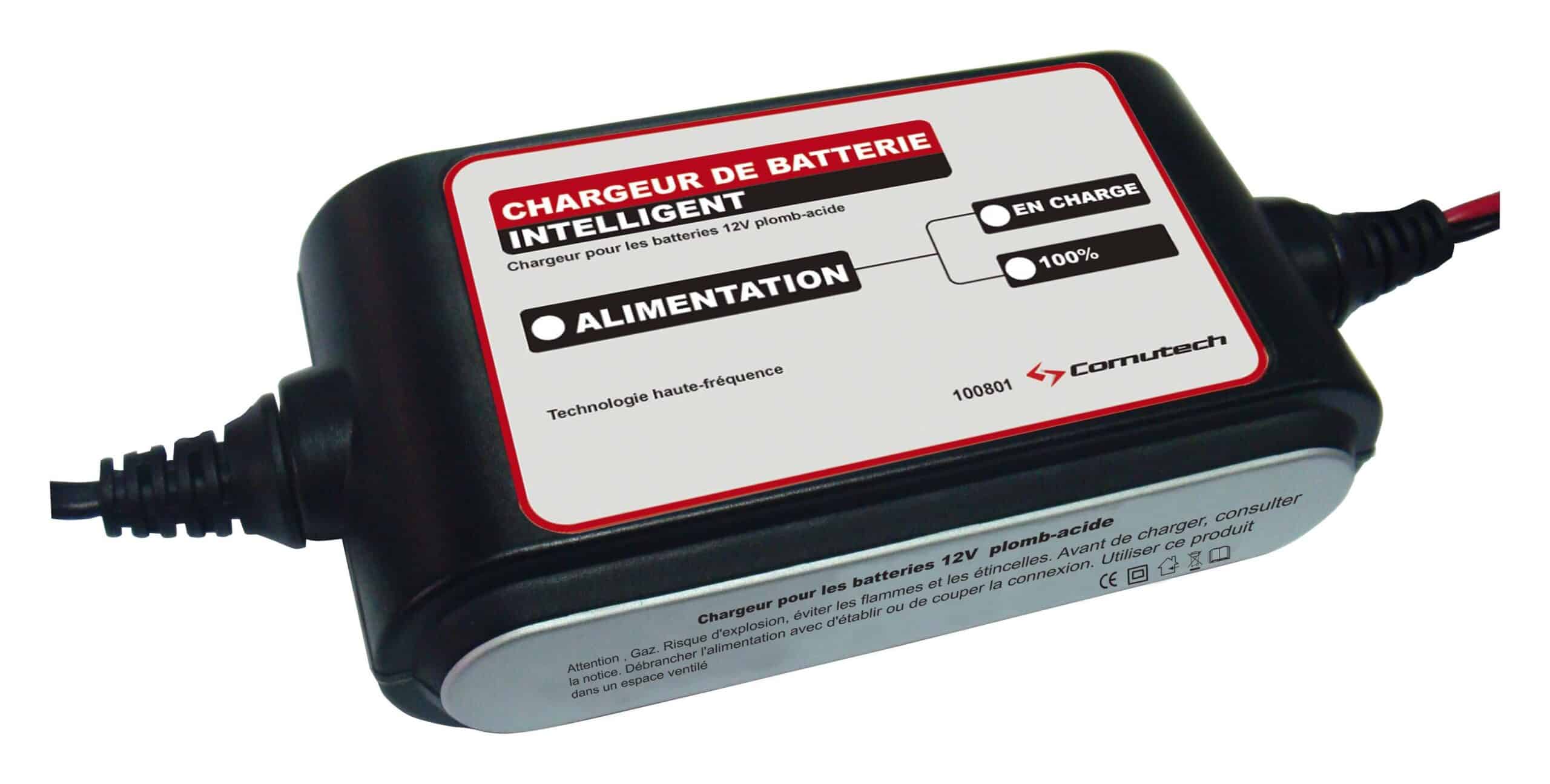 detalle de cargador inteligente de batería