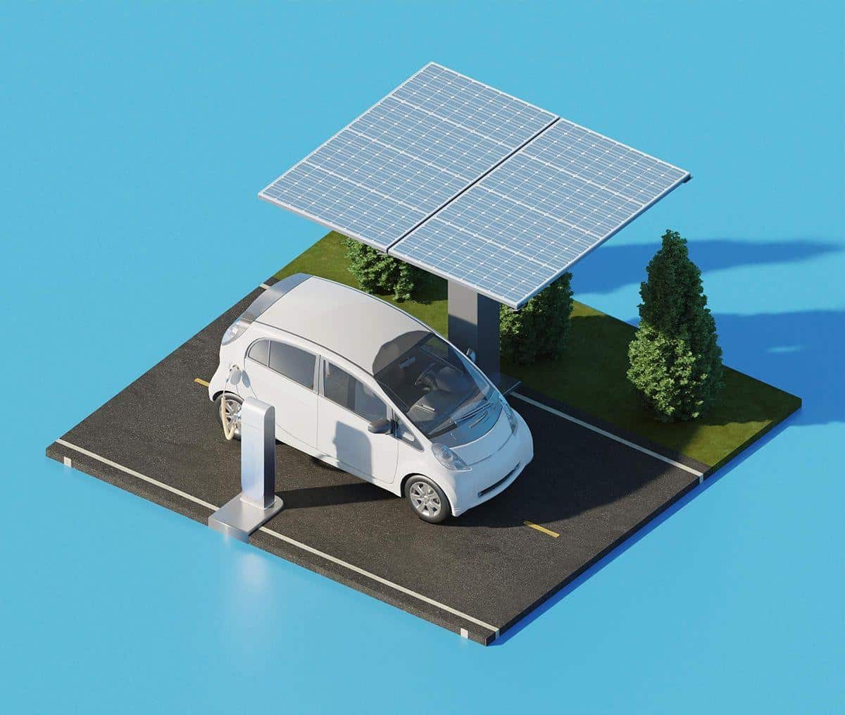 paneles solares y movilidad sostenible