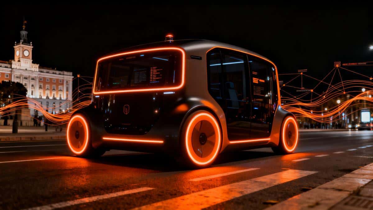 Sensores de un robotaxi en Madrid