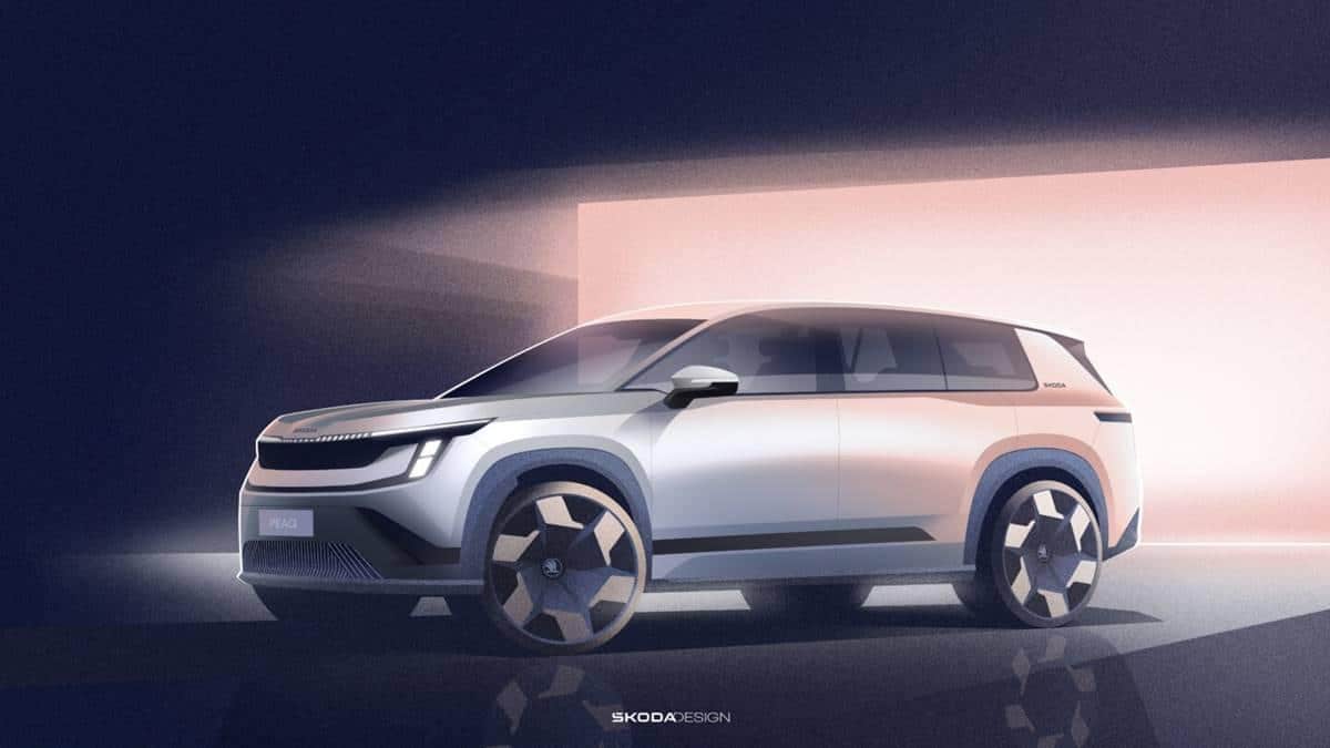 Skoda Peaq SUV eléctrico de siete plazas lateral