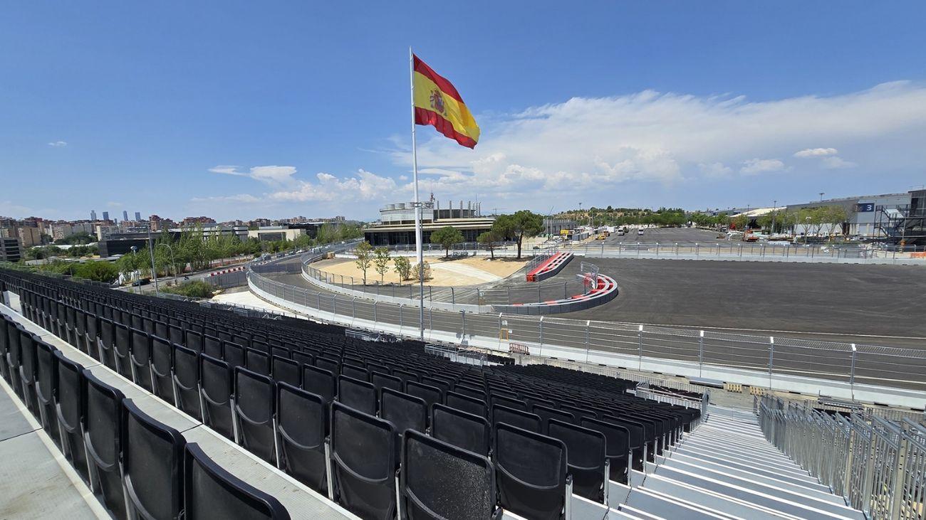 Detalle de la curva Monumental del circuito Madring