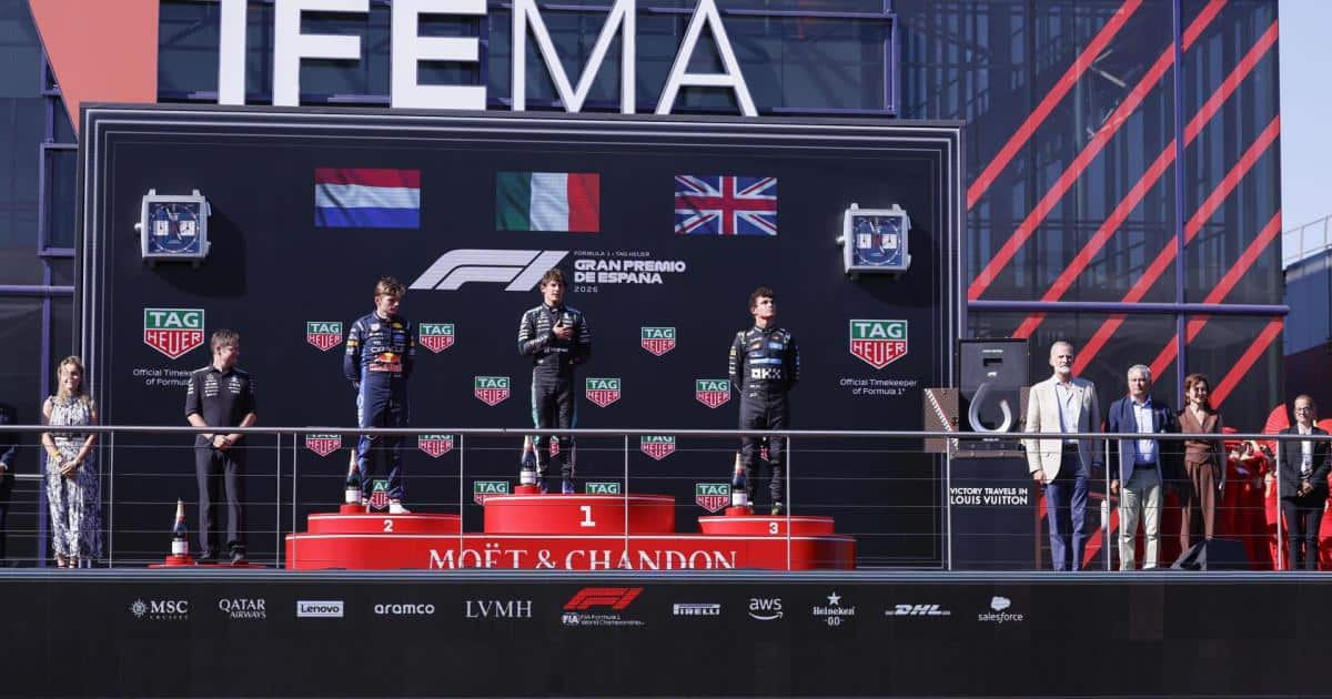 Podio y celebraciones del Gran Premio de España