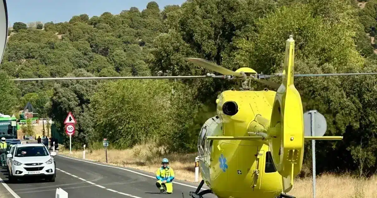 Colisión en la M-507 Accidente en la M-507 en Aldea del Fresno